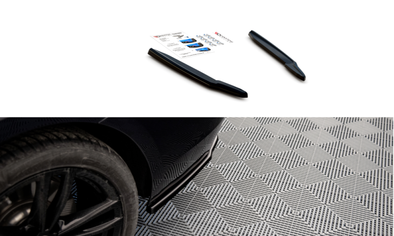 Maxton Heck Ansatz Flaps Diffusor für BMW 6er GT G32 M-Paket schwarz Hochglanz BM-6-32-GT-MPACK-RSD1-G