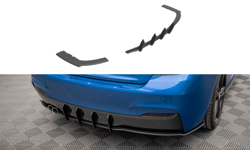 Maxton Street Pro Heckschürze für BMW 2 M-Paket F22 BM222MPACKCNC-RS1BRB