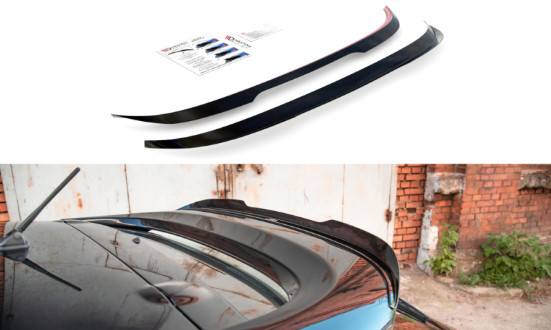 Maxton Spoiler CAP für Mitsubishi Lancer Sportback Mk8 schwarz Hochglanz MI-LA-8-SB-CAP1-G
