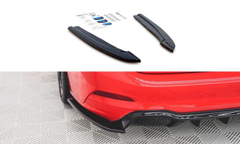 Maxton Heck Ansatz Flaps Diffusor V.3 für Ford Focus ST-Line Kombi Mk4 schwarz Hochglanz FO-FO-4-STLINE-ES-RSD3-G
