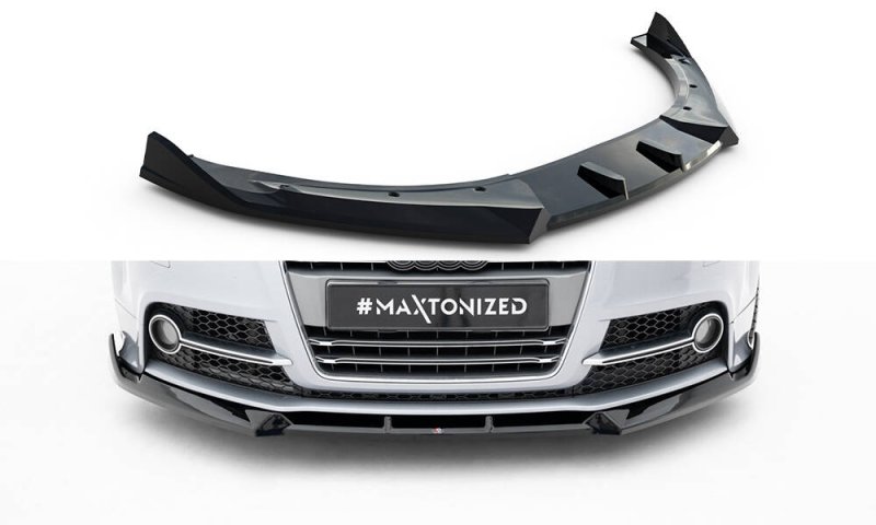 Maxton Front Ansatz V.3 Audi TT S / TT S-Line 8J Facelift schwarz Hochglanz AU-TT-2-SLINE-FD3-G