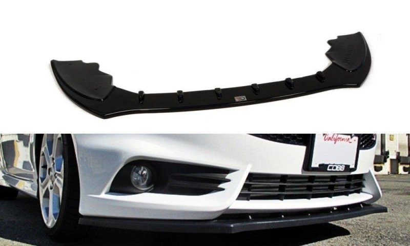 Maxton Front Ansatz V.1 für Ford Fiesta ST Mk7 FL schwarz Hochglanz FO-FI-7F-ST-FD1-G