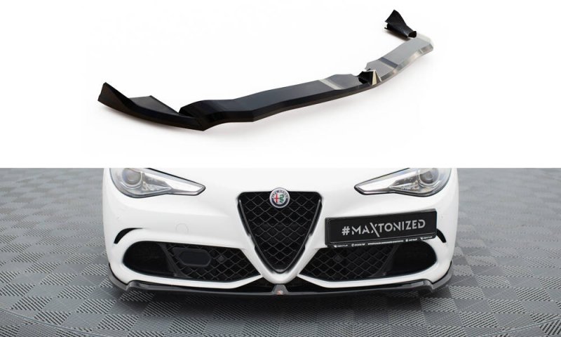 Maxton Front Ansatz Alfa Romeo Giulia Quadrifoglio schwarz Hochglanz AL-GI-1-QV-FD1-G