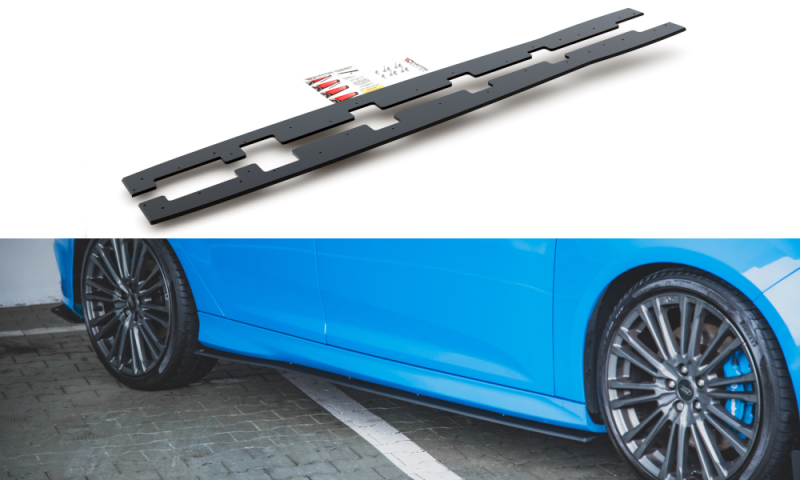 Maxton Racing Seitenschweller Ansatz für Ford Focus RS Mk3 FOFO3RSCNC-SD1BRB