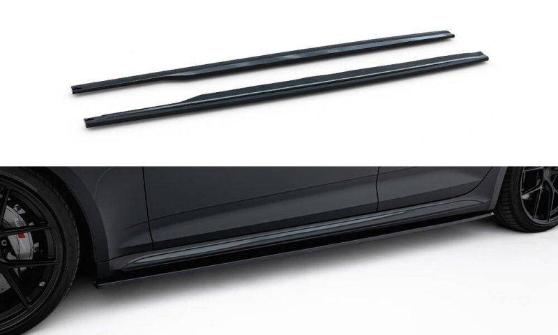 Maxton Seitenschweller Ansatz Audi RS5 Sportback F5 schwarz Hochglanz AU-RS5-2-SB-SD1-G