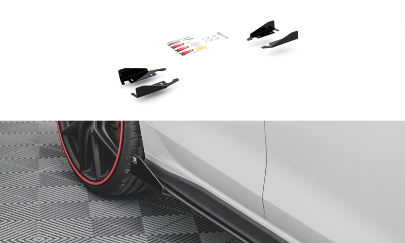 Maxton Side Flaps Volkswagen Golf 8 GTI / GTI Clubsport schwarz Hochglanz VWGO8GTICNC-SRF1-G