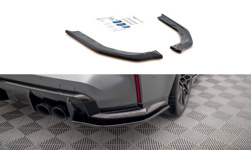 Maxton Heck Ansatz Flaps Diffusor V.2 für BMW M3 G80 schwarz Hochglanz BM-3-G80-M-RSD2-G