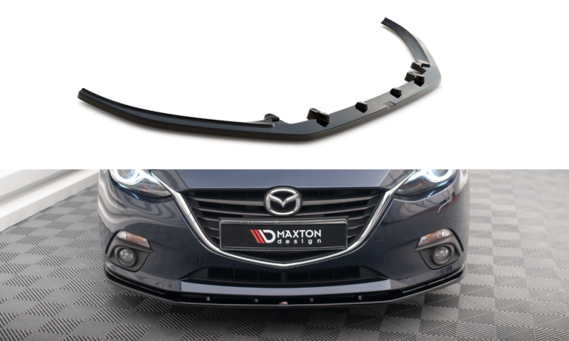 Maxton Front Ansatz für Mazda 3 Mk3 schwarz Hochglanz MA-3-3-FD1-G