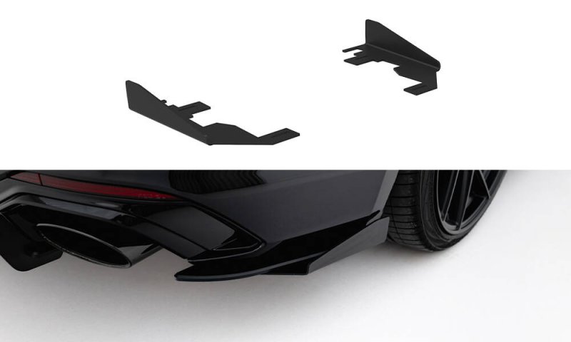 Maxton Hintere Seiten Flaps Audi RS5 Sportback F5 schwarz Hochglanz AURS52SBCNC-RSF1-G