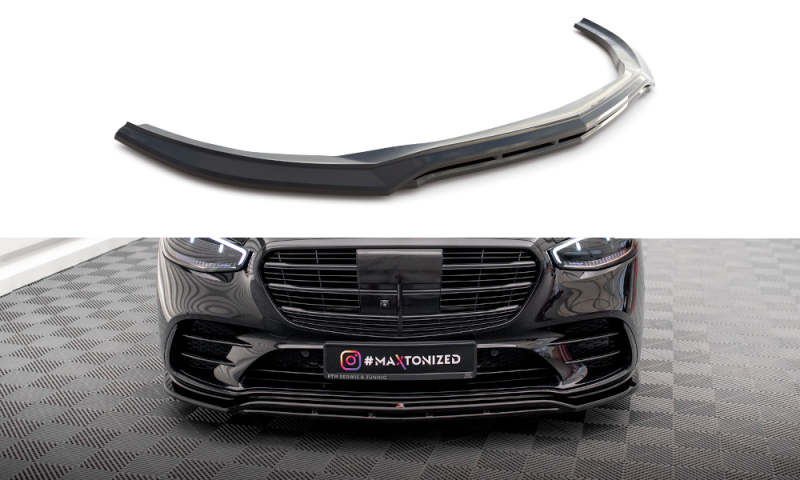Maxton Front Ansatz für Mercedes-Benz S AMG-Line W223 schwarz Hochglanz ME-S-223-AMGLINE-FD1G+FD1R-G