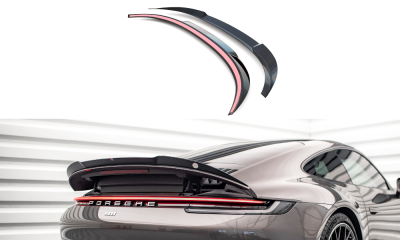 Maxton Spoiler CAP für Porsche 911 Carrera 4S 992 schwarz Hochglanz PO-911-992-CA-4S-CAP1-G
