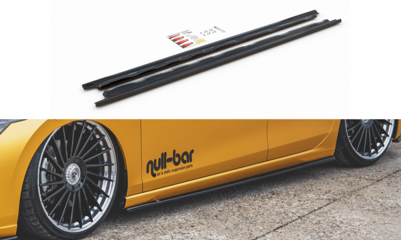 Maxton Seitenschweller Ansatz für V.1 für VW Golf 8 schwarz Hochglanz VW-GO-8-SD1-G