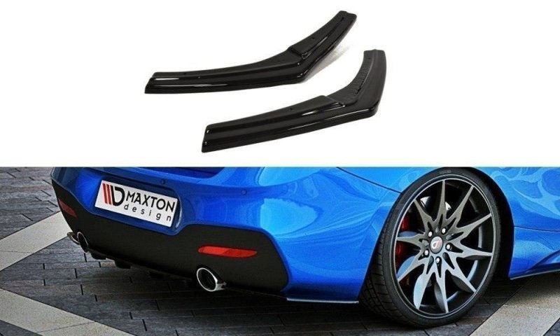 Maxton Heck Ansatz Flaps Diffusor für BMW 1er F20/F21 M-Power Facelift schwarz Hochglanz BM-1-F20F-M-RSD1-G