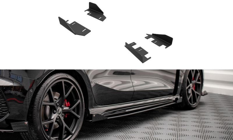 Maxton Side Flaps Audi RS3 Sportback 8Y schwarz Hochglanz AURS38YCNC-SRF1-G