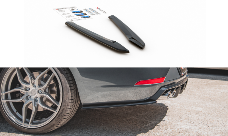 Maxton Heck Ansatz Flaps Diffusor V.2 für Seat Leon Cupra Mk3 FL Sportstourer schwarz Hochglanz SE-LE-3F-CU-ST-RSD2-G