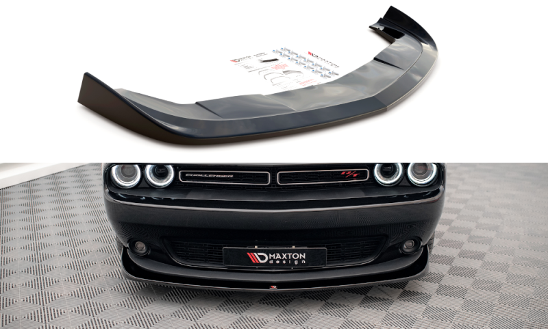 Maxton Front Ansatz für Dodge Challenger RT Mk3 Facelift schwarz Hochglanz DO-CHL-3-RT-FD1-G