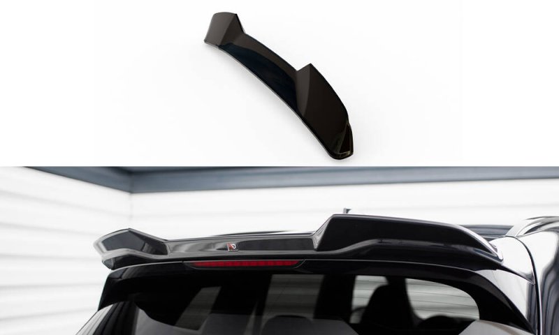 Maxton Spoiler CAP Abrisskante 3D BMW X3 M F97 / F97 Facelift schwarz Hochglanz BM-X3M-F97F-CAP1-G