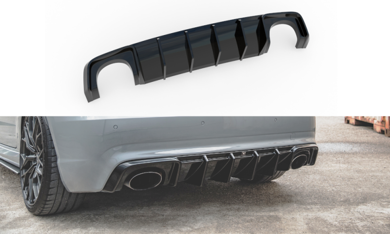 Maxton Diffusor Heck Ansatz für Audi RS3 8V Sportback schwarz Hochglanz AU-RS3-8V-RS1-G