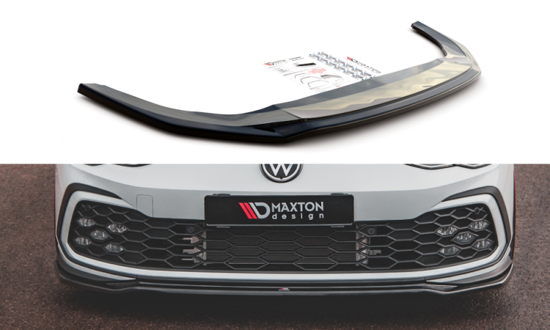 Maxton Front Ansatz V.4 für Volkswagen Golf 8 GTI schwarz Hochglanz VW-GO-8-GTI-FD4-G