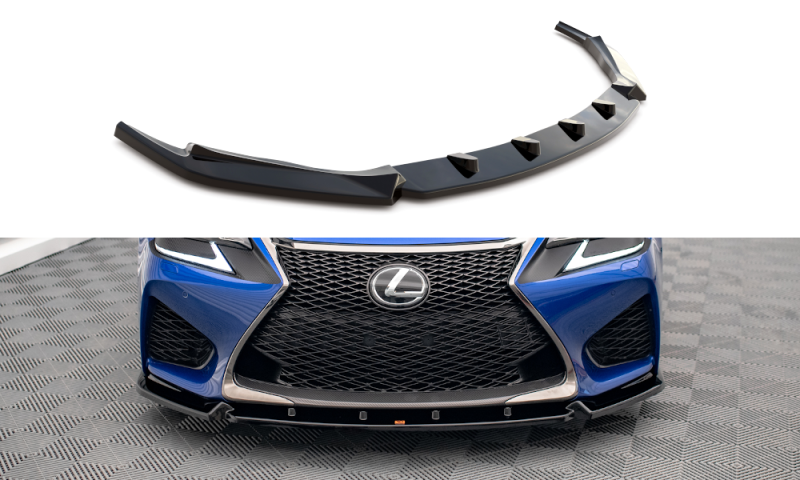Maxton Front Ansatz V.1 für Lexus GS F Mk4 Facelift schwarz Hochglanz LE-GSF-4F-FD1-G