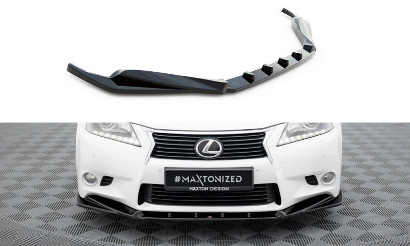 Maxton Front Ansatz V.2 Lexus GS Mk4 (L10) schwarz Hochglanz LE-GS-4-FD2-G