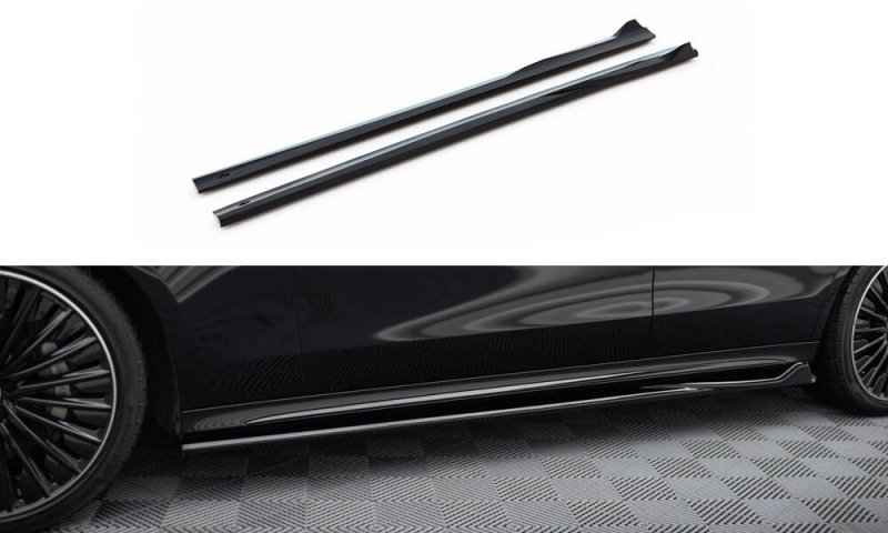 Maxton Seitenschweller Ansatz Mercedes-Benz E AMG-Line W214 schwarz Hochglanz ME-E-214-AMGLINE-SD1-G