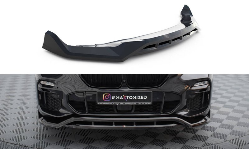 Maxton Front Ansatz V.2 BMW X5 M-Paket G05 schwarz Hochglanz BM-X5-05-MPACK-FD2G+FD2R-G