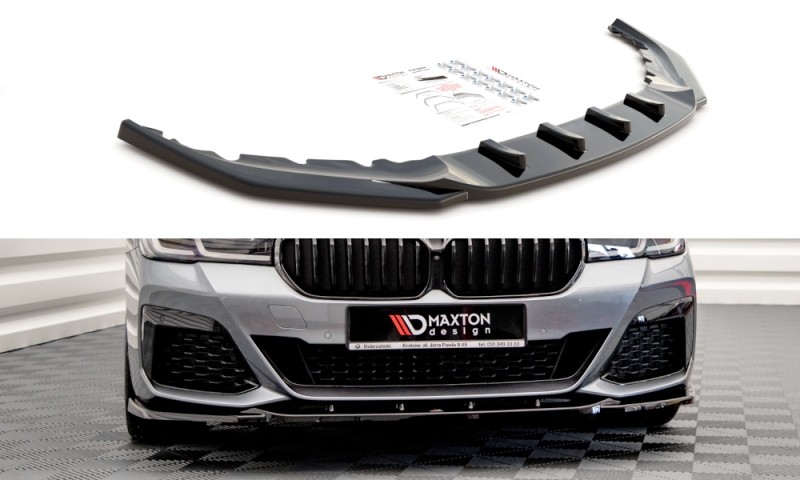 Maxton Front Ansatz V.2 für BMW 5er G30 Facelift M-Paket schwarz Hochglanz BM-5-G30F-MPACK-FD2-G
