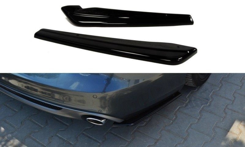 Maxton Heck Ansatz Flaps Diffusor für AUDI A6 C7 S-LINE AVANT schwarz Hochglanz AU-A6-C7-SLINE-AV-RSD1-G