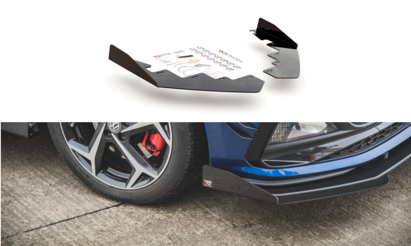 Maxton Flaps Volkswagen Polo AW GTI schwarz Hochglanz VWPO6GTICNC-FSF1-G