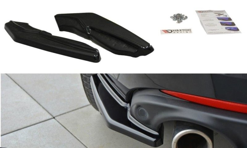 Maxton Heck Ansatz Flaps Diffusor für Renault Laguna mk 3 Coupe schwarz Hochglanz RE-LA-3-C-RSD1-G