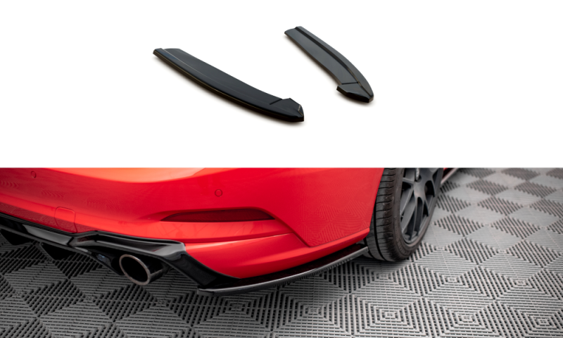 Maxton Heck Ansatz Flaps Diffusor V.7 Ford Focus Kombi ST Mk4 schwarz Hochglanz FO-FO-4-STLINE-ES-RSD7-G