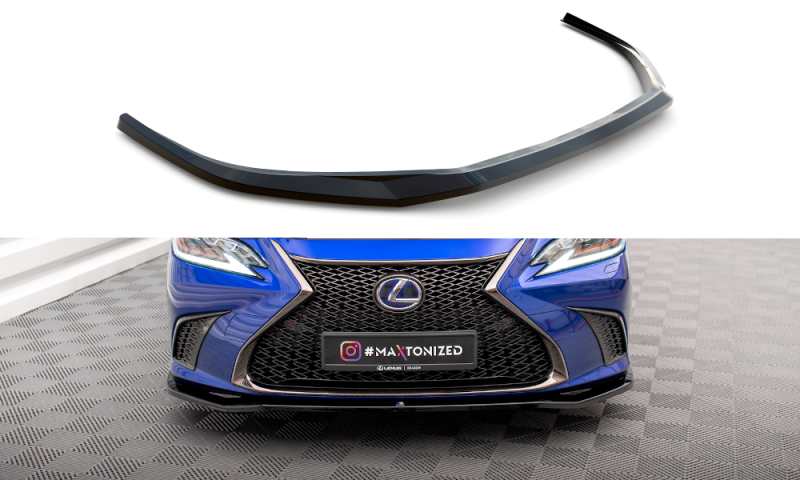Maxton Front Ansatz V.1 für Lexus ES F Sport Mk7 schwarz Hochglanz LE-ES-7-FSPORT-FD1-G