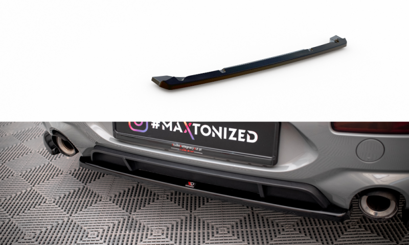 Maxton Mittlerer Diffusor Heck Ansatz für Mini Cooper Clubman John Cooper Works F54  schwarz Hochglanz MC-CM-2-S-JCW-RD1-G