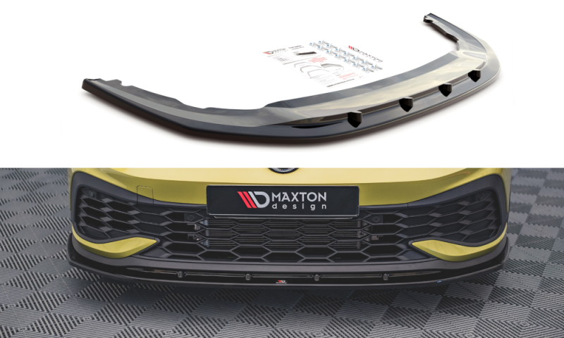 Maxton Front Ansatz V.4 für Volkswagen Golf 8 GTI Clubsport schwarz Hochglanz VW-GO-8-GTI-CS-FD4-G