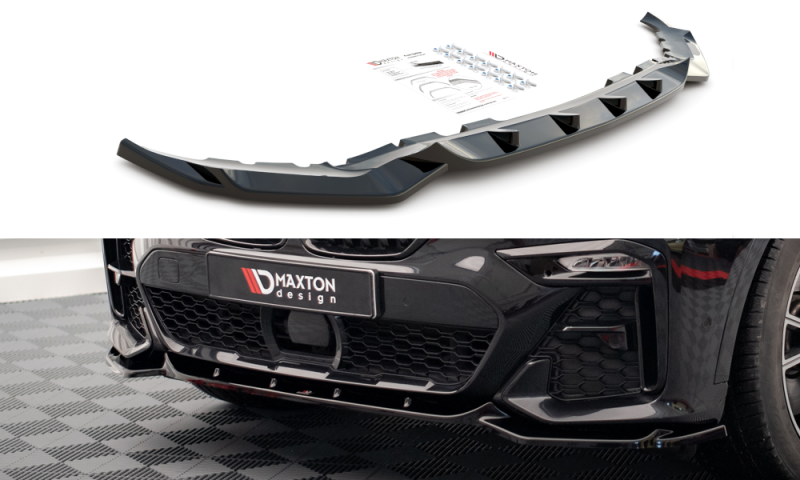 Maxton Front Ansatz V.3 für BMW X7 M G07 schwarz Hochglanz BM-X7-07-M-FD3-G