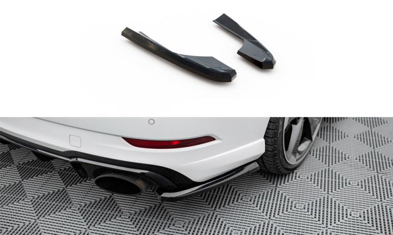 Maxton Heck Ansatz Flaps Diffusor V.2 Audi RS3 Limousine 8V Facelift schwarz Hochglanz AU-RS3-8VF-S-RSD2-G