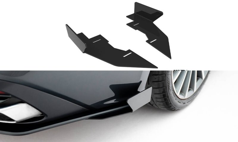Maxton Hintere Seiten Flaps Audi A5 F5 Facelift schwarz Hochglanz AUA52FSBCNC-RSF1-G