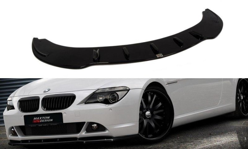 Maxton Front Ansatz für BMW 6er E63 / E64 (vor Facelift) v.1 schwarz Hochglanz BM-6-63-FD1-G