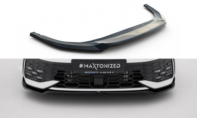Maxton Front Ansatz V.3 VW Golf GTI / GTE / R-Line Mk8 Facelift schwarz Hochglanz VW-GO-8F-GTI-FD3-G