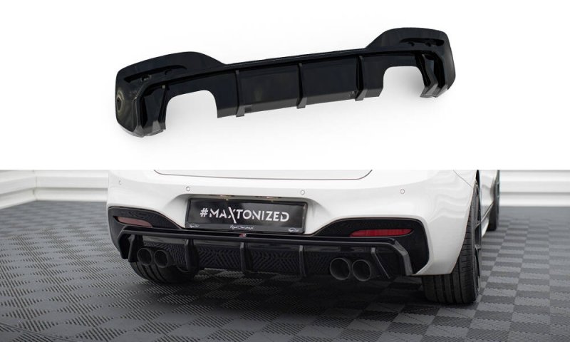 Maxton Diffusor Heck Ansatz V.3 BMW 1er M-Paket / M140i F20 Facelift (Version mit Doppelauspuff auf beiden Seiten) BM-1-F20F-M-RS3GOO_OO