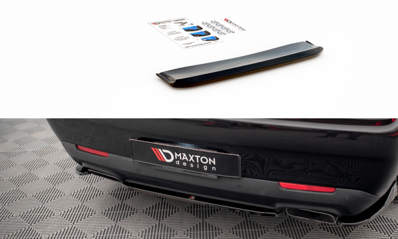 Maxton Mittlerer Diffusor Heck Ansatz für Dodge Challenger RT Mk3 Facelift schwarz Hochglanz DO-CHL-3-RT-RD1-G