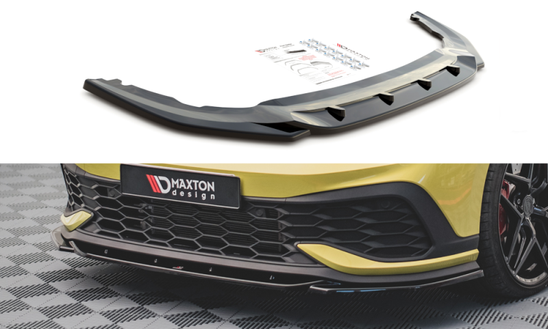 Maxton Front Ansatz V.2 für Volkswagen Golf 8 GTI Clubsport schwarz Hochglanz VW-GO-8-GTI-CS-FD2-G