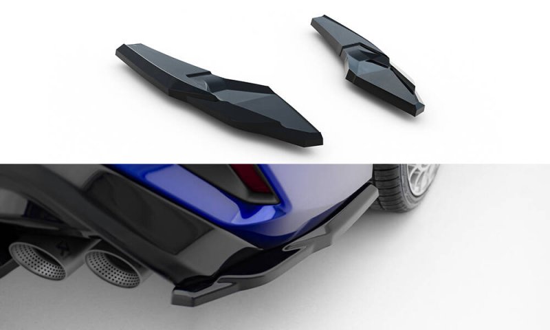 Maxton Heck Ansatz Flaps Diffusor V.3 Audi S3 Limousine 8Y Facelift schwarz Hochglanz AU-S3-8YF-S-RSD3-G
