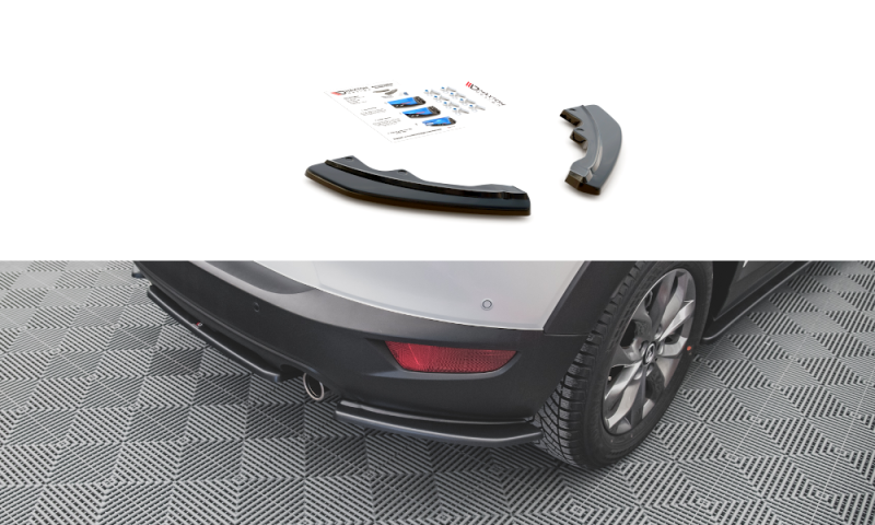 Maxton Heck Ansatz Flaps Diffusor für Mazda CX-3 schwarz Hochglanz MA-CX-3-1-RSD1-G