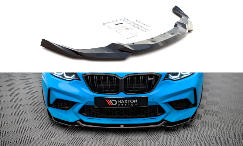 Maxton Front Ansatz V.1 für BMW M2 Competition F87 schwarz Hochglanz BM-2-87-M-COMP-FD1-G