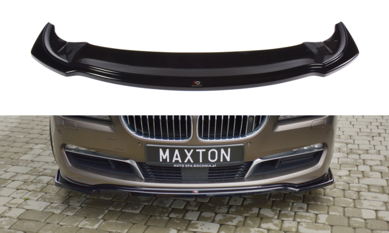 Maxton Front Ansatz für BMW 6er GRAN COUPÉ schwarz Hochglanz BM-6-06-GC-FD1-G