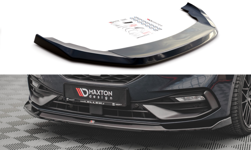 Maxton Front Ansatz V.3 für Seat Leon FR Mk4 schwarz Hochglanz SE-LE-4-FR-FD3-G
