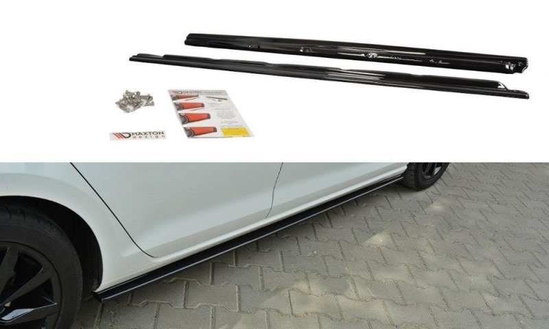 Maxton Seitenschweller Ansatz für VW Golf Mk7 Standard schwarz Hochglanz VW-GO-7-SD1-G
