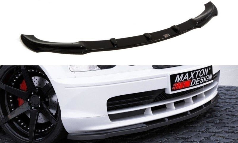 Maxton Front Ansatz für BMW 3er E46 COUPE schwarz Hochglanz BM-3-46-CE-FD1-G